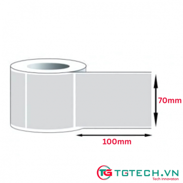 Giấy in tem nhãn 100 × 70 mm - 1 tem / 1 hàng