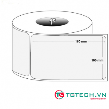 Giấy in tem nhãn vạch 100×160mm - Loại 1 tem 1 hàng