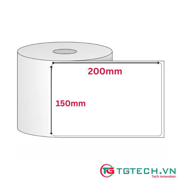 Giấy in tem nhãn 150 × 200 mm - 1 tem / 1 hàng