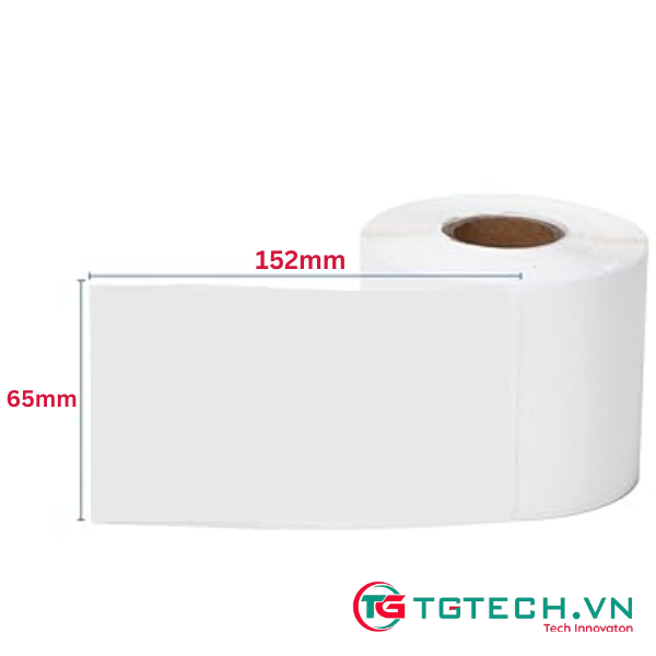 Decal giấy in mã vạch 65 × 152 mm - 1 tem / 1 hàng