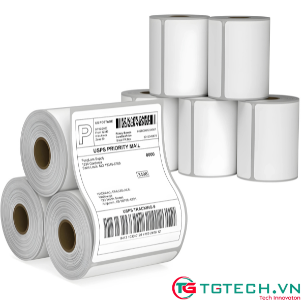 Decal giấy in mã vạch 86 × 148 mm - 1 tem/1 hàng