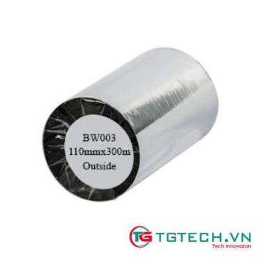 Mực in mã vạch Wax Resin BW003 110mm x 300m Mực in mã vạch Wax Resin BW003 110mm x 300m