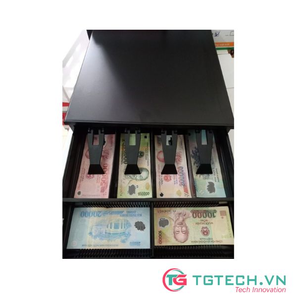 Ngăn kéo đựng tiền DATAPOS DT330 – 6 ngăn, 4 ngăn kẹp chắc chắn
