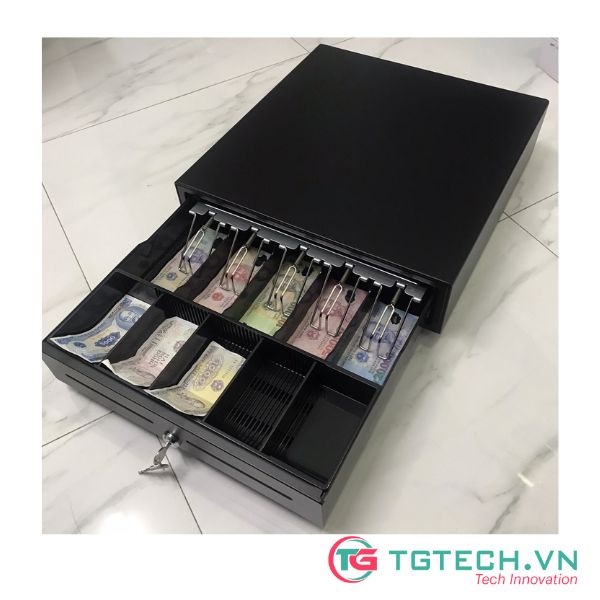 Cash Drawer DT410 Plus 2021 – Két thu ngân 8 ngăn kẹp tiền giấy