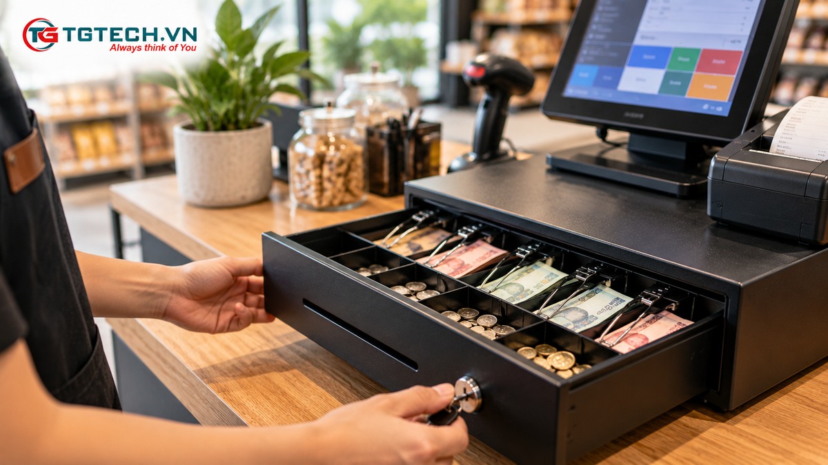 So sánh cơ chế mở tự động qua hệ thống POS và mở két thu ngân bằng chìa khóa cơ