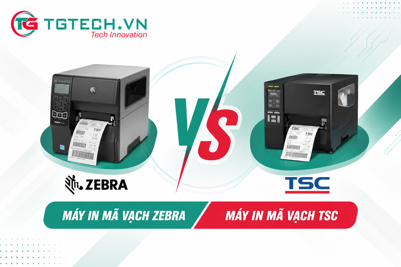 So sánh máy in mã vạch Zebra và máy in mã vach TSC