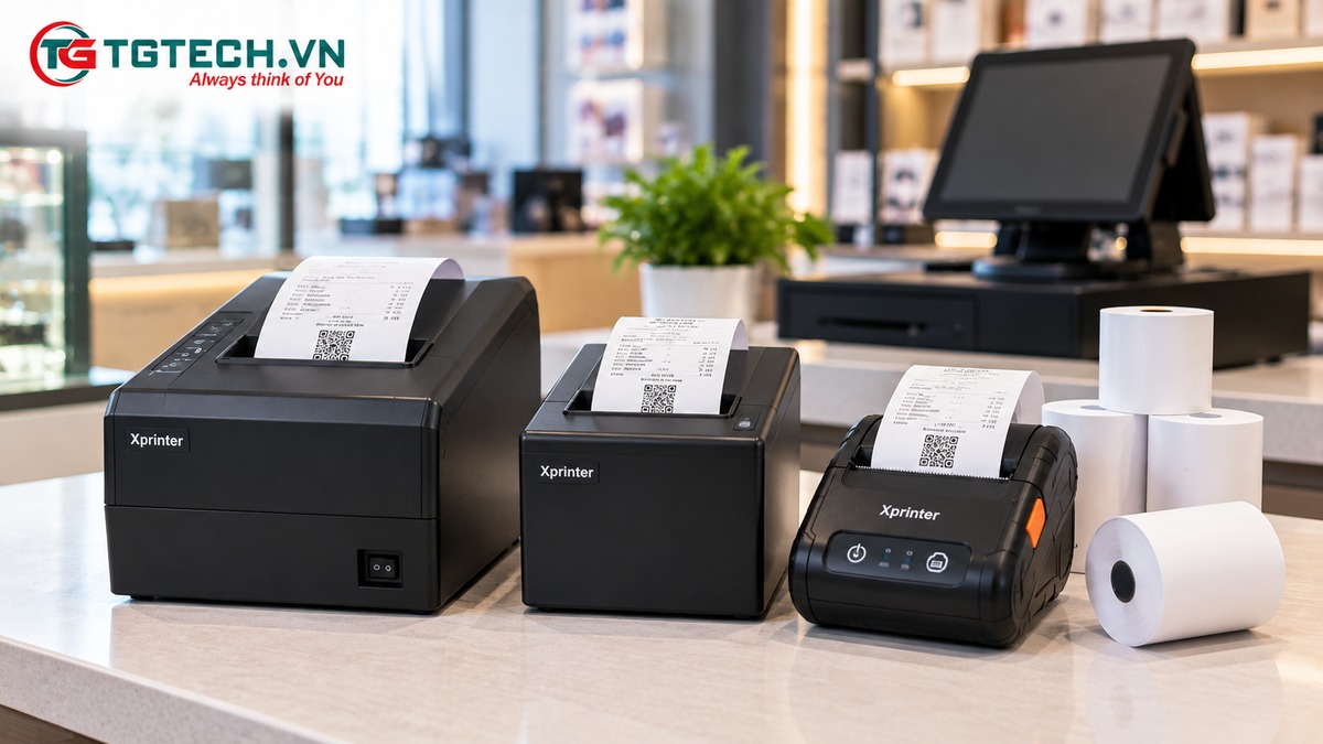 Các dòng máy in hóa đơn Xprinter để bàn và di động cùng giấy in nhiệt